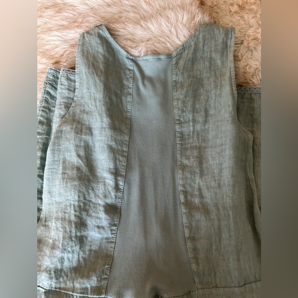 100% Linen Dress with Lace Front - Size Medium - Picture 6 of 6